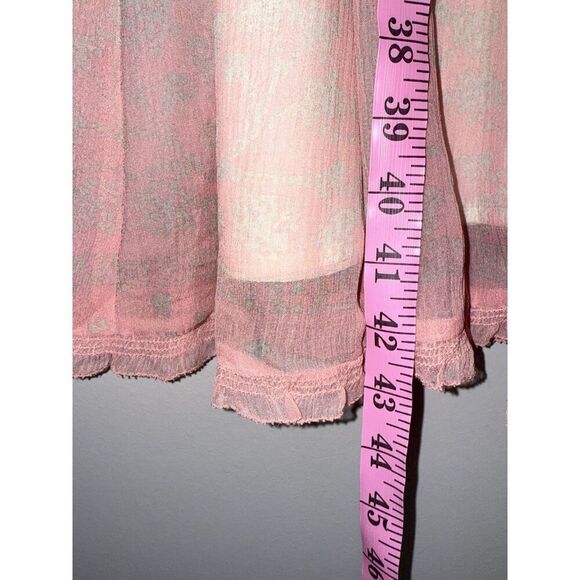 Due Per Due Silk Dress Babydoll Ruffle Ombré Pink Cream Feminine Dainty Flowy 4 - Picture 10 of 16